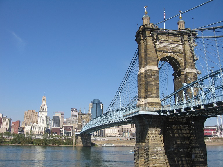 Selling Your Clifton Cincinnati House Fast - Our Home Buying Process [img: Cincinnati Skyline from the John Roebling Bridge]